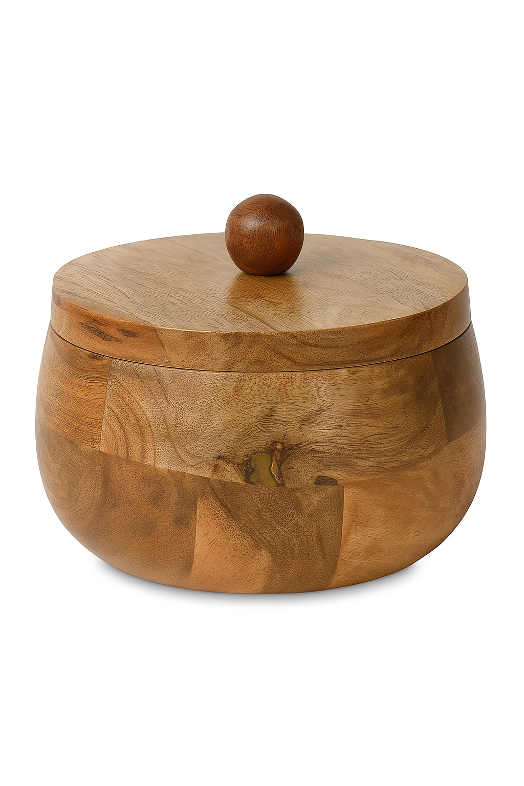 Handcrafted Wooden Casserole | Natural and Insulated Hot Pot for Dining & Serving