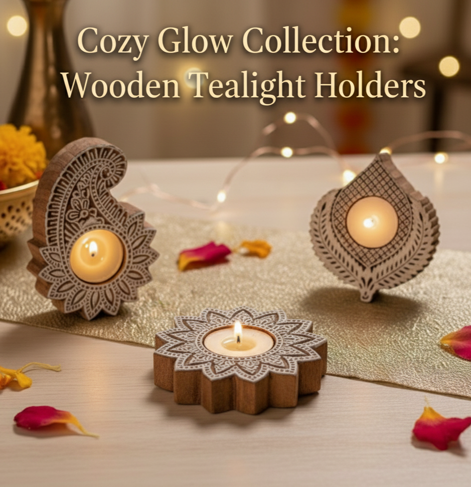 Cozy Glow Collection: Wooden Tealight Holders