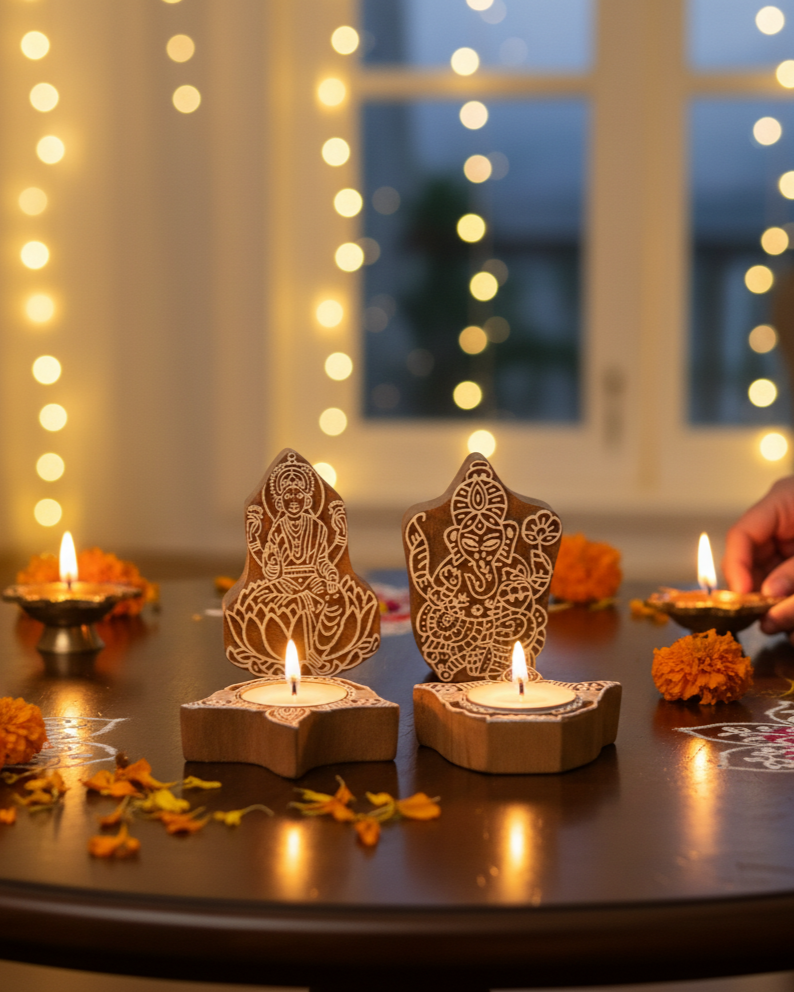 Radiant Blessings: Laxmi & Ganesha Idol Pooja and Home Decor Set