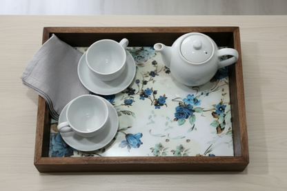 Host's Dream Blue Petal Tray Set